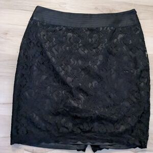 The Limited Black Lace Pencil Skirt
